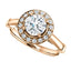 Pave Diamond Halo Solitaire Engagement Ring - Virani Jewelers