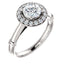 Pave Diamond Halo Solitaire Engagement Ring - Virani Jewelers