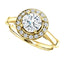 Pave Diamond Halo Solitaire Engagement Ring - Virani Jewelers