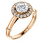 Pave Diamond Halo Solitaire Engagement Ring - Virani Jewelers