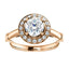 Pave Diamond Halo Solitaire Engagement Ring - Virani Jewelers
