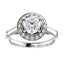 Pave Diamond Halo Solitaire Engagement Ring - Virani Jewelers