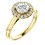Pave Diamond Halo Solitaire Engagement Ring - Virani Jewelers