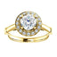 Pave Diamond Halo Solitaire Engagement Ring - Virani Jewelers