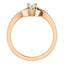 Solitaire Diamond Bypass Engagement Ring W/ Channel Set Band - Virani Jewelers
