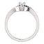 Solitaire Diamond Bypass Engagement Ring W/ Channel Set Band - Virani Jewelers