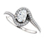 Solitaire Diamond Bypass Engagement Ring W/ Channel Set Band - Virani Jewelers