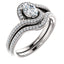 Solitaire Diamond Bypass Engagement Ring W/ Channel Set Band - Virani Jewelers