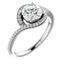 Solitaire Diamond Bypass Engagement Ring W/ Channel Set Band - Virani Jewelers