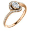 Solitaire Diamond Bypass Engagement Ring W/ Channel Set Band - Virani Jewelers