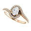 Solitaire Diamond Bypass Engagement Ring W/ Channel Set Band - Virani Jewelers