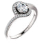 Solitaire Diamond Bypass Engagement Ring W/ Channel Set Band - Virani Jewelers
