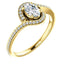 Solitaire Diamond Bypass Engagement Ring W/ Channel Set Band - Virani Jewelers