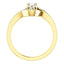 Solitaire Diamond Bypass Engagement Ring W/ Channel Set Band - Virani Jewelers