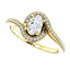 Solitaire Diamond Bypass Engagement Ring W/ Channel Set Band - Virani Jewelers