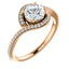 Solitaire Diamond Bypass Engagement Ring W/ Channel Set Band - Virani Jewelers