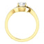 Solitaire Diamond Bypass Engagement Ring W/ Channel Set Band - Virani Jewelers