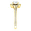 Solitaire Diamond Bypass Engagement Ring W/ Channel Set Band - Virani Jewelers