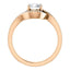 Solitaire Diamond Bypass Engagement Ring W/ Channel Set Band - Virani Jewelers