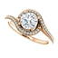 Solitaire Diamond Bypass Engagement Ring W/ Channel Set Band - Virani Jewelers