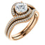 Solitaire Diamond Bypass Engagement Ring W/ Channel Set Band - Virani Jewelers