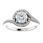 Solitaire Diamond Bypass Engagement Ring W/ Channel Set Band - Virani Jewelers