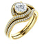 Solitaire Diamond Bypass Engagement Ring W/ Channel Set Band - Virani Jewelers