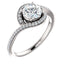 Solitaire Diamond Bypass Engagement Ring W/ Channel Set Band - Virani Jewelers