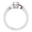 Solitaire Diamond Bypass Engagement Ring W/ Channel Set Band - Virani Jewelers