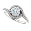 Solitaire Diamond Bypass Engagement Ring W/ Channel Set Band - Virani Jewelers