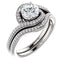 Solitaire Diamond Bypass Engagement Ring W/ Channel Set Band - Virani Jewelers