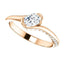 Solitaire Diamond Bypass Engagement Ring - Virani Jewelers