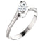 Solitaire Diamond Bypass Engagement Ring - Virani Jewelers