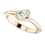 Solitaire Diamond Bypass Engagement Ring - Virani Jewelers