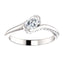 Solitaire Diamond Bypass Engagement Ring - Virani Jewelers