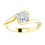 Solitaire Diamond Bypass Engagement Ring - Virani Jewelers