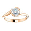 Solitaire Diamond Bypass Engagement Ring - Virani Jewelers