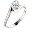 Solitaire Diamond Bypass Engagement Ring - Virani Jewelers