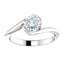 Solitaire Diamond Bypass Engagement Ring - Virani Jewelers