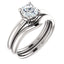 14K White Gold Round Engagement Ring Matching Band 122231:496:PMB - Virani Jewelers