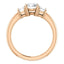 Tri Stone Diamond Engagement Ring Emerald Side Stone - Virani Jewelers