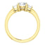 Tri Stone Diamond Engagement Ring Emerald Side Stone - Virani Jewelers