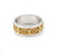 22k Two-Tone Yellow & White Gold Woven Ring for Men