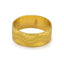 22K Yellow Gold Ring W/ Wave Engravements for Men - Virani Jewelers