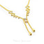 22K Multitone Gold Necklace and Earrings W/ Modern Abstract Design & 3 Tone Beads - Virani Jewelers