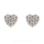 0.69CT Diamond Cluster Heart-Shape Stud Earrings Set in 18K Yellow Gold - Virani Jewelers