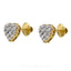 0.69CT Diamond Cluster Heart-Shape Stud Earrings Set in 18K Yellow Gold - Virani Jewelers