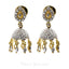 1.04CT Jellyfish Diamond Drop Jhumki Earrings Set in 18K Yellow Gold - Virani Jewelers
