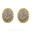 0.61CT Oval Diamond Stud Earrings 18K Yellow Gold - Virani Jewelers