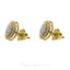 0.61CT Oval Diamond Stud Earrings 18K Yellow Gold - Virani Jewelers